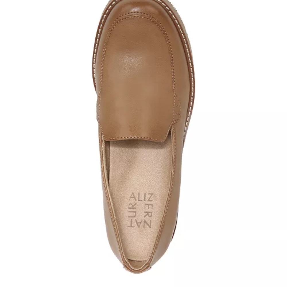 Naturalizer Brown Chunky Heel Loafers - Picture 3 of 5